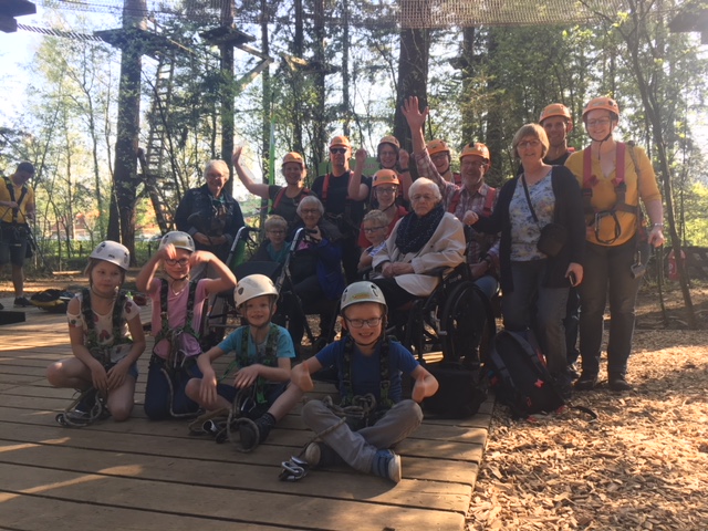 4 generations of climbers in our climbing forest!